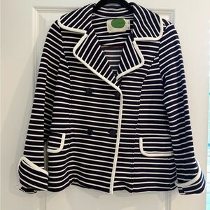 Anthropologie Navy Striped Mariner Women's Jacket